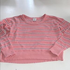 Offline by Aerie oversized thermal striped shirt xxs